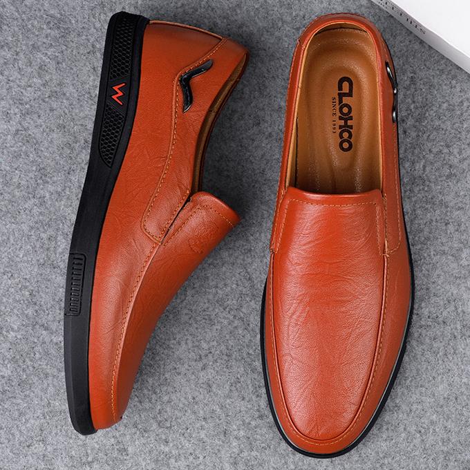 Wildking Herren Leder Business Casual Slip-On Loafers 7.0