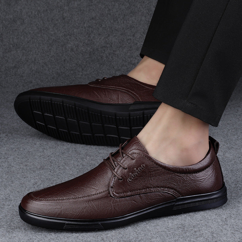 Wildking Herren Leder Business Casual Slip-On Oxford Shoes 7.5