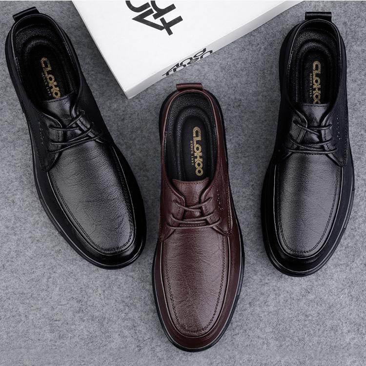 Wildking Herren Leder Business Casual Slip-On Oxford Shoes 7.5