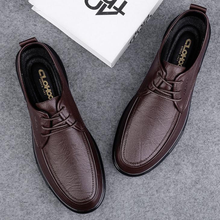 Wildking Herren Leder Business Casual Slip-On Oxford Shoes 7.5