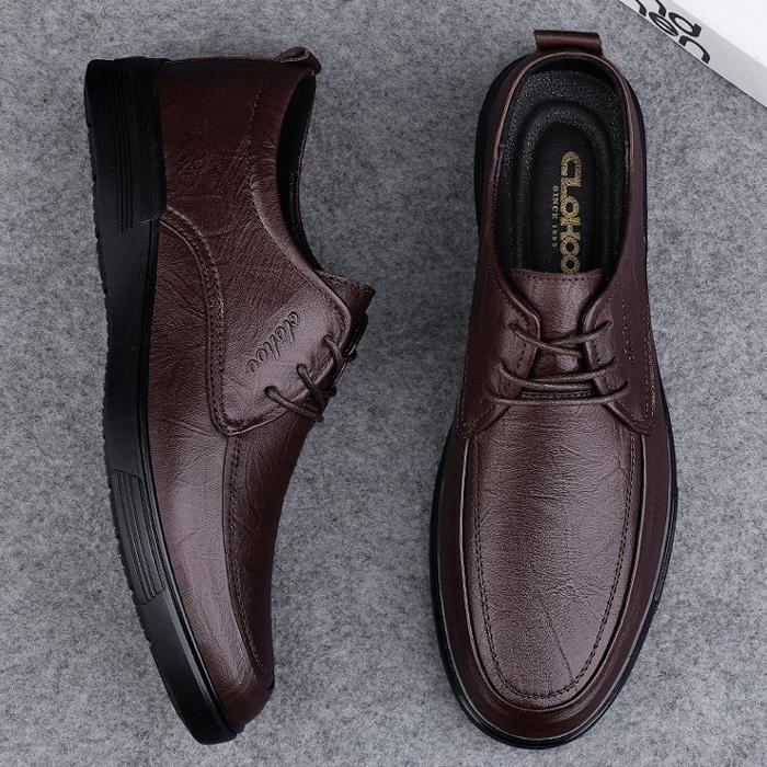 Wildking Herren Leder Business Casual Slip-On Oxford Shoes 7.5