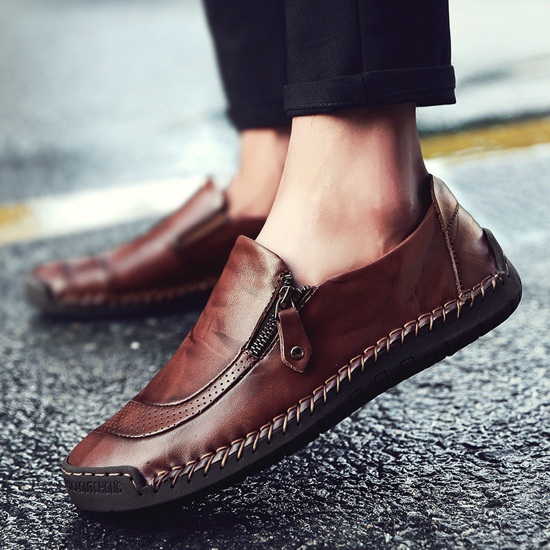 WildKing Herren Leder Loafers B4068 – Rutschfest & Komfortabel