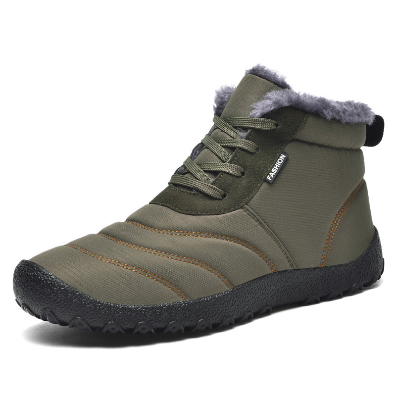 Wildking Herren Mid-Top Barfuß-Schneestiefel – Gefüttert, Warm & Rutschfest C4011