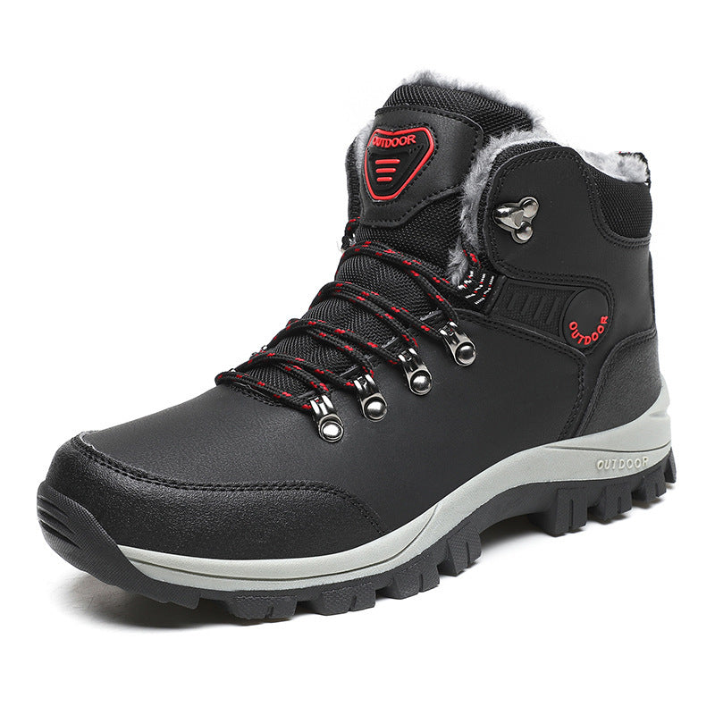 Wildking Herren Mid-Top Gefütterte Wasserdichte Schneestiefel mit Fleece-Futter C4250