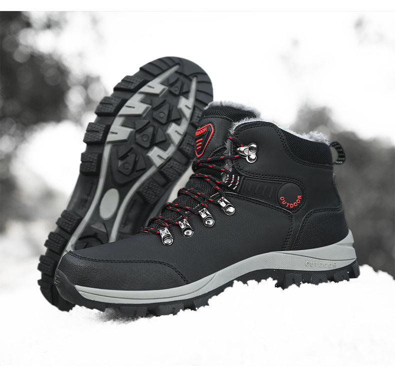 Wildking Herren Mid-Top Gefütterte Wasserdichte Schneestiefel mit Fleece-Futter C4250