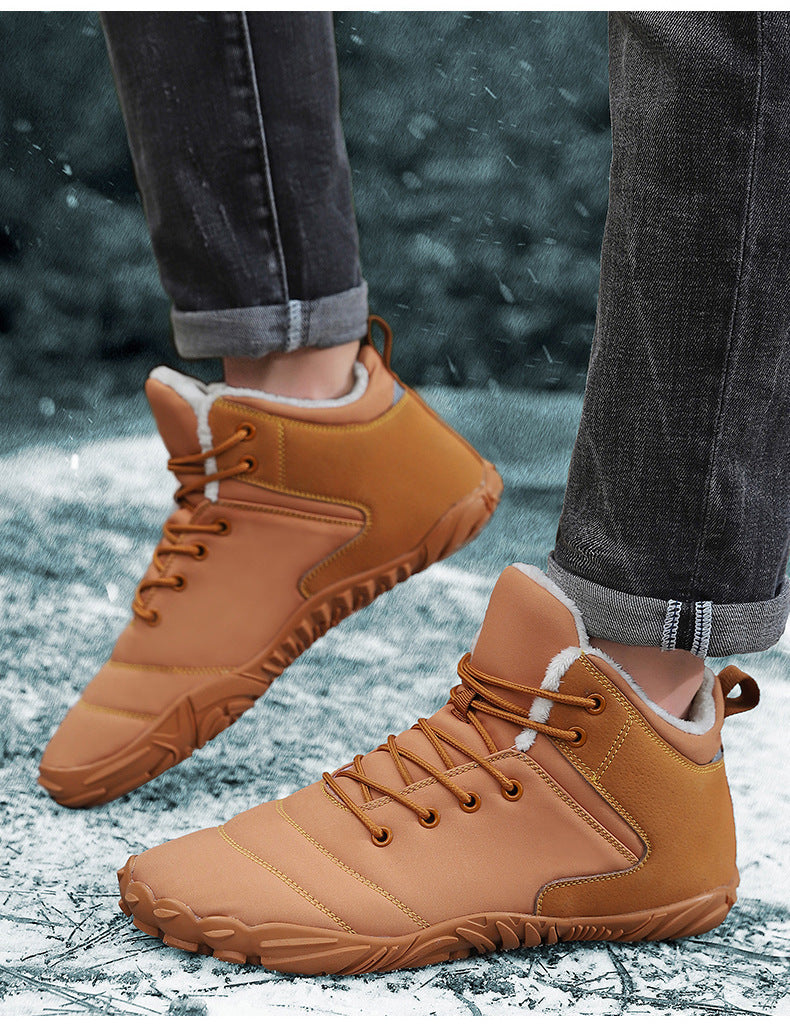 Wildking Herren Mid-Top Gefütterte Rutschfeste Barfuß-Schneestiefel K03