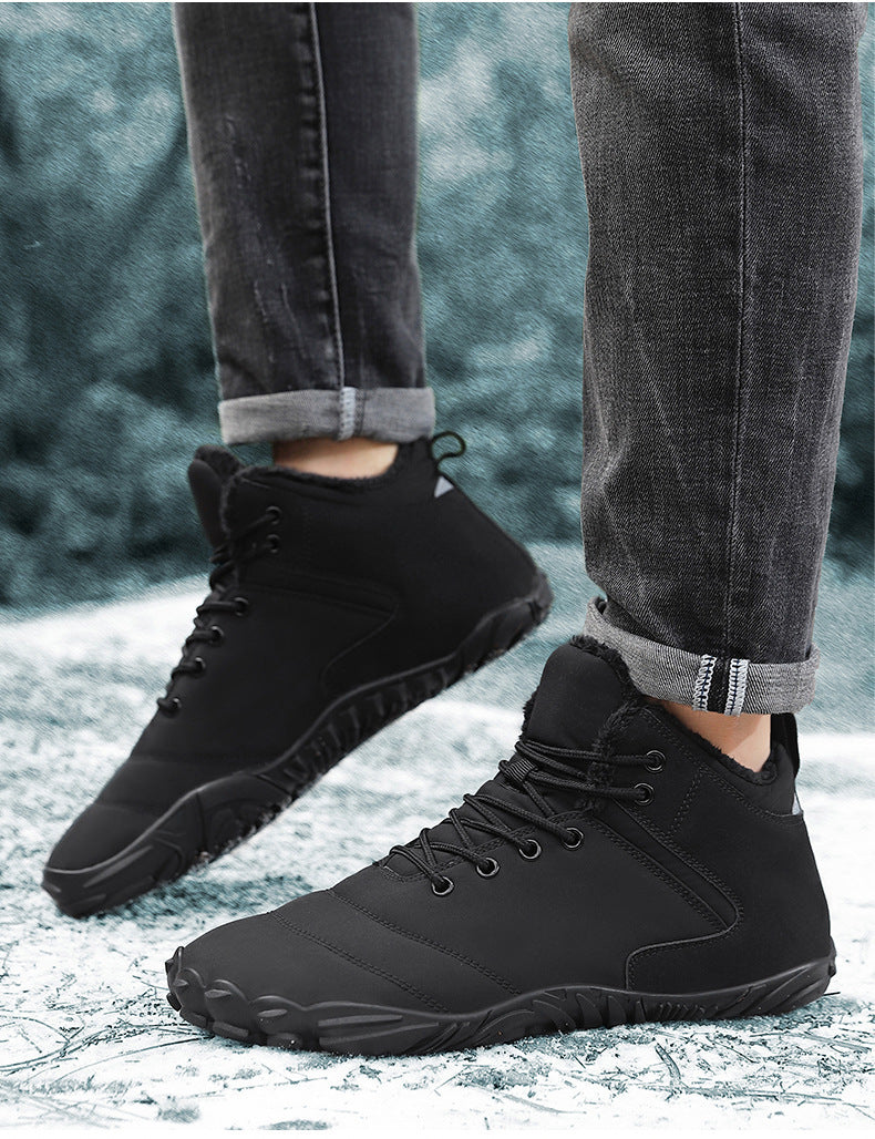 Wildking Herren Mid-Top Gefütterte Rutschfeste Barfuß-Schneestiefel K03