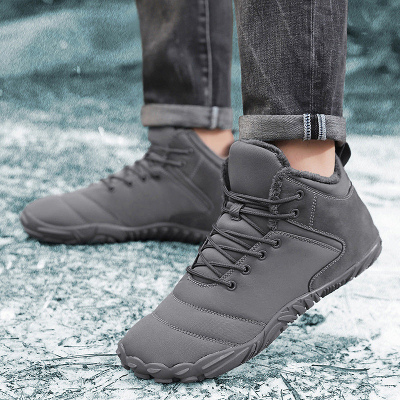 Wildking Herren Mid-Top Gefütterte Rutschfeste Barfuß-Schneestiefel K03