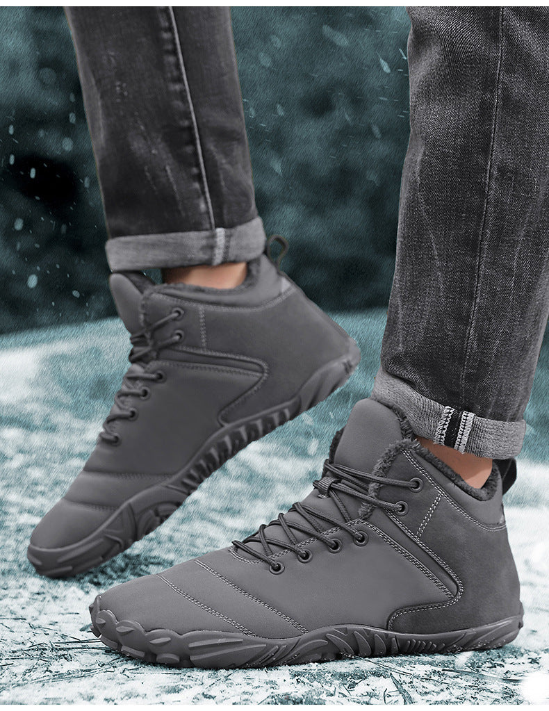 Wildking Herren Mid-Top Gefütterte Rutschfeste Barfuß-Schneestiefel K03