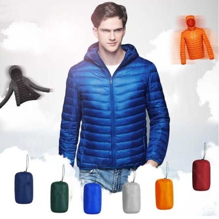 Wildking Herren Gepolsterte Steppjacke mit Kapuze – Leichte Winter-Pufferjacke Q3021