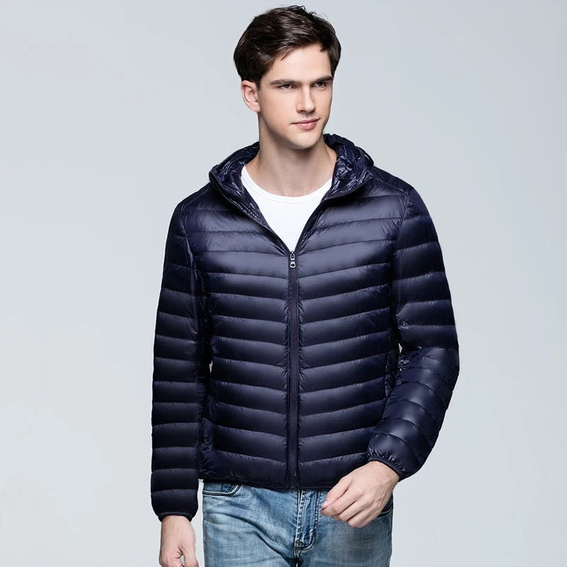 Wildking Herren Gepolsterte Steppjacke mit Kapuze – Leichte Winter-Pufferjacke Q3021