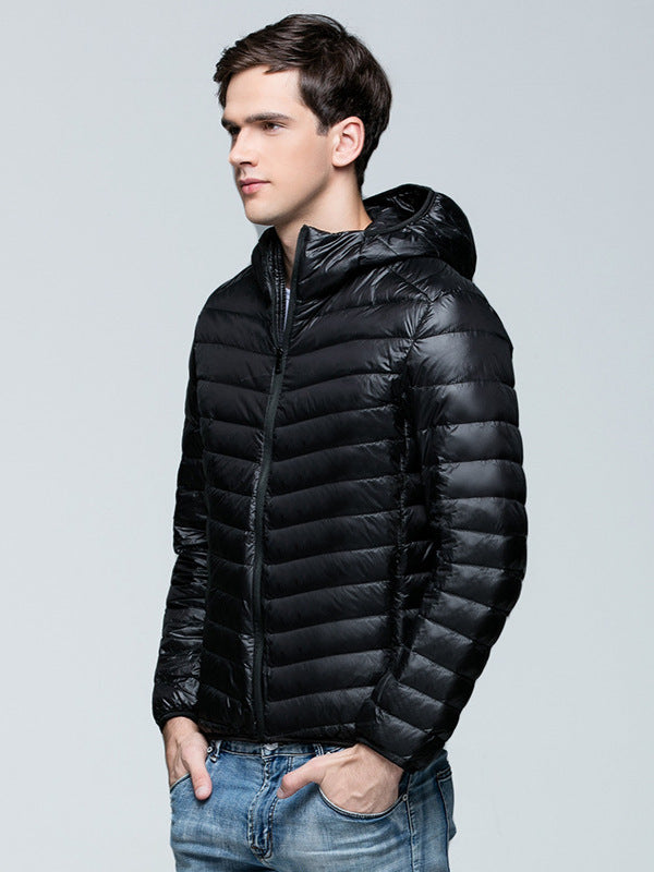 Wildking Herren Gepolsterte Steppjacke mit Kapuze – Leichte Winter-Pufferjacke Q3021