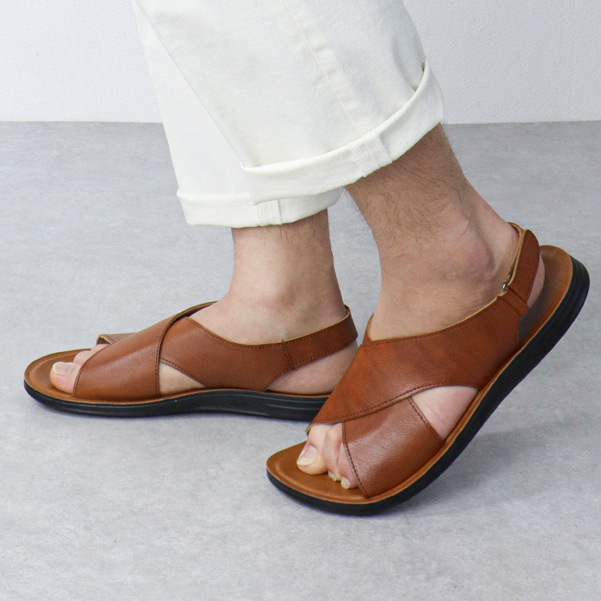 Wildking Herren Römisch inspirierte Sandalen mit weicher Sohle und atmungsaktivem Design 2407