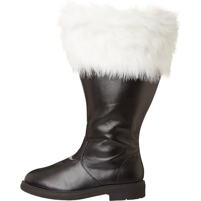 Wildking Herren Santa Claus Stiefel mit weißem Plüsch – Modell 1001