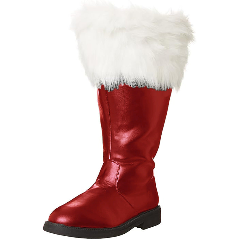 Wildking Herren Santa Claus Stiefel mit weißem Plüsch – Modell 1001