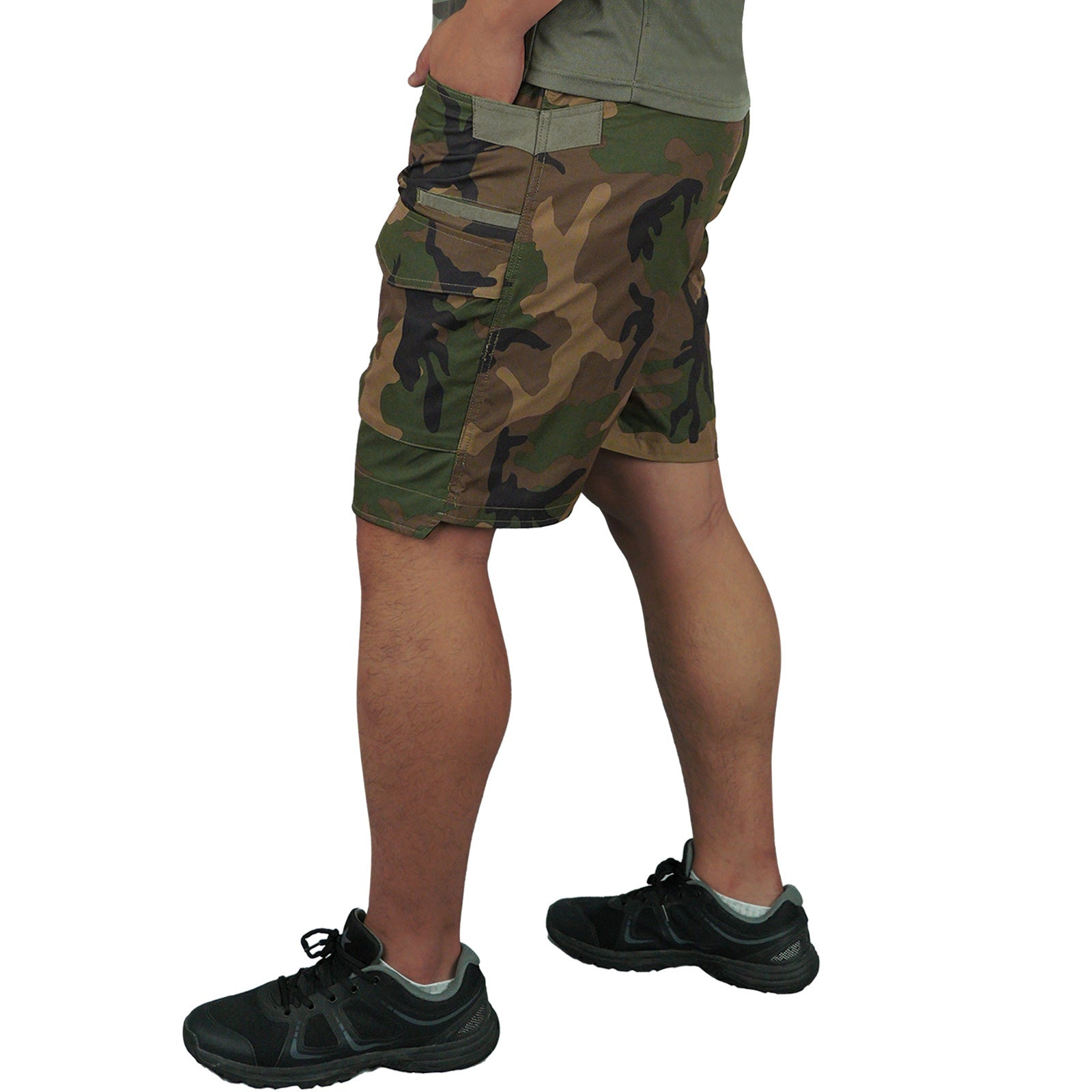 Wildking Herren Taktische Camo Schnelltrocknende, Atmungsaktive Multi-Taschen Cargoshorts