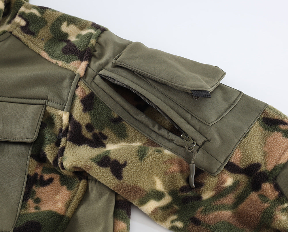 WildKing Herren Thermo-Fleecejacke mit Stauraum – Camouflage, Warm und Atmungsaktiv Q4537