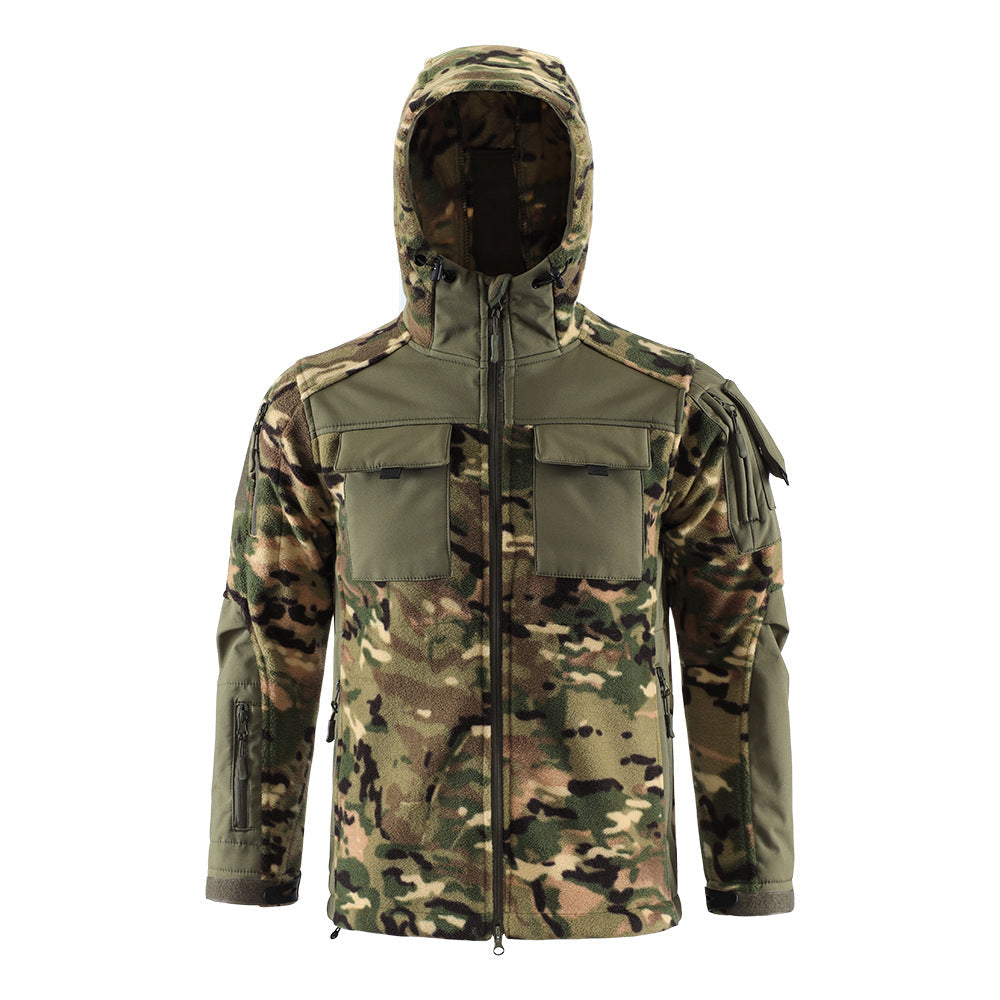 WildKing Herren Thermo-Fleecejacke mit Stauraum – Camouflage, Warm und Atmungsaktiv Q4537