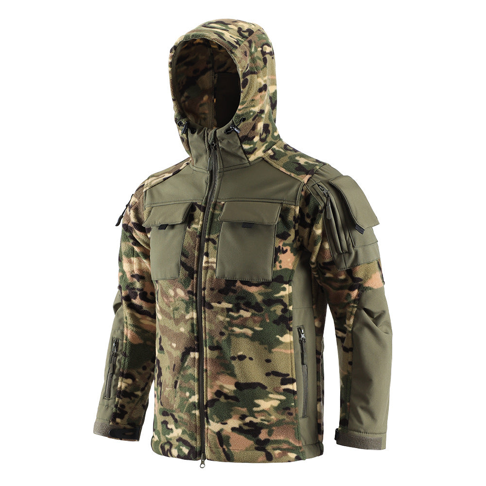 WildKing Herren Thermo-Fleecejacke mit Stauraum – Camouflage, Warm und Atmungsaktiv Q4537
