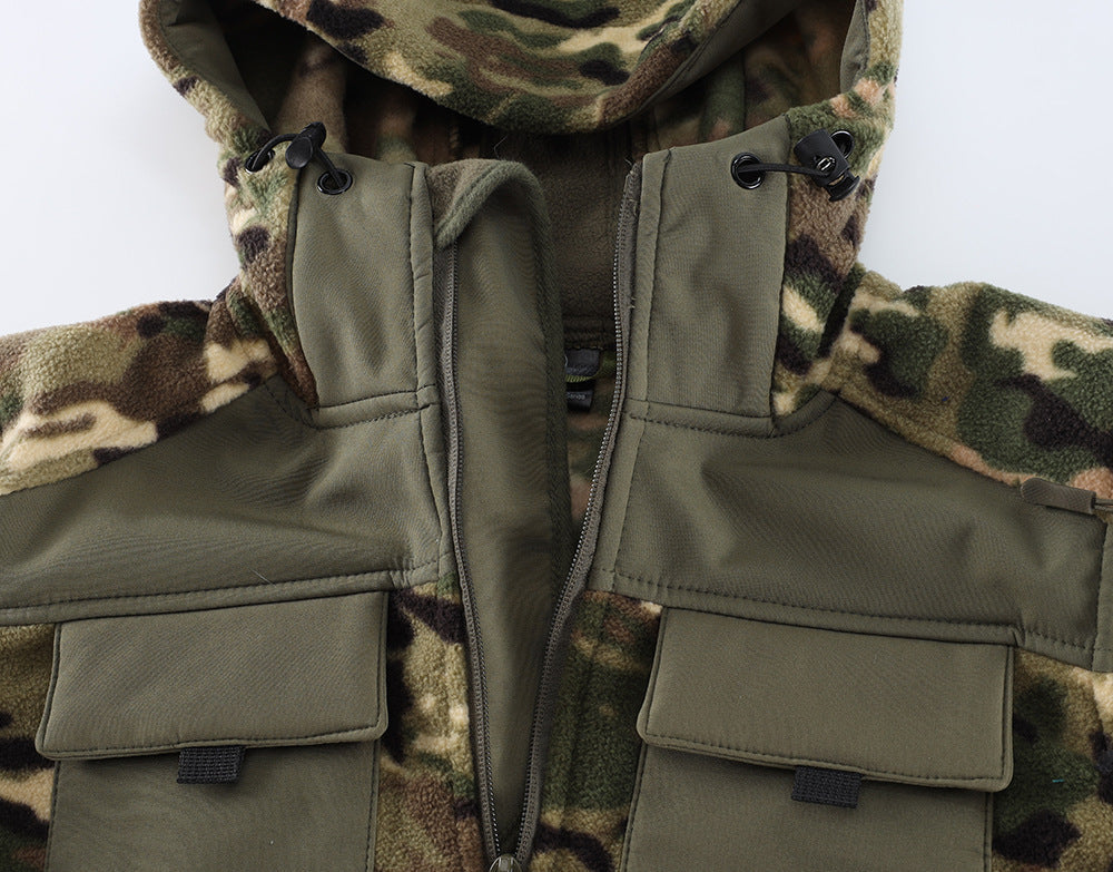 WildKing Herren Thermo-Fleecejacke mit Stauraum – Camouflage, Warm und Atmungsaktiv Q4537