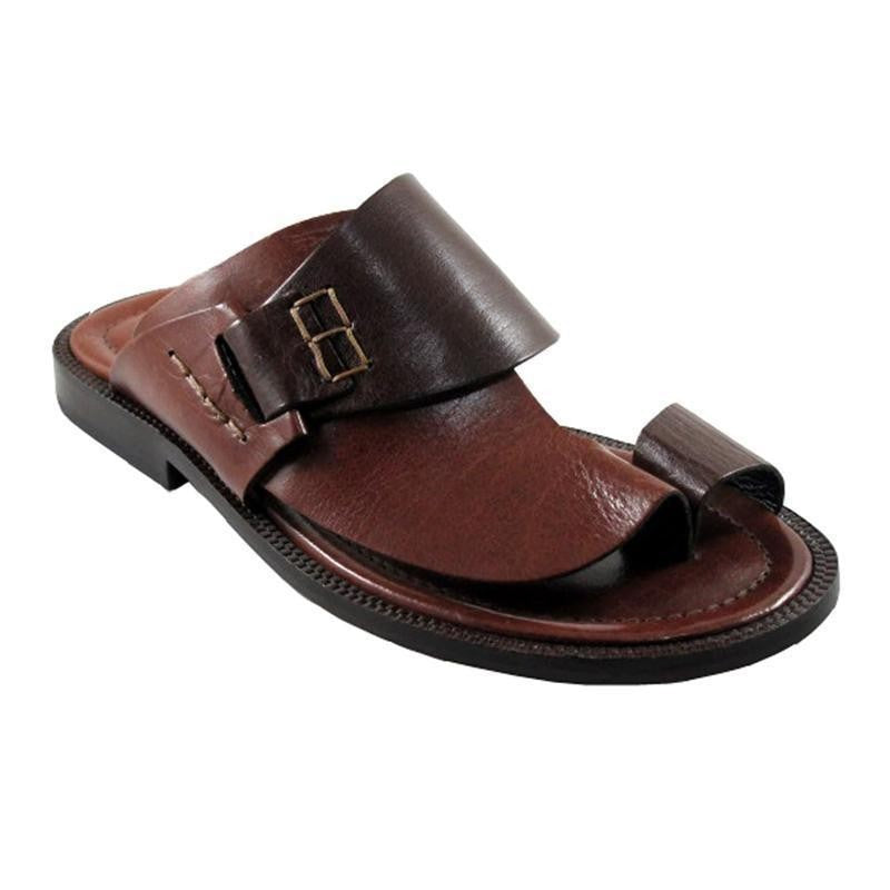 Wildking Herren Vintage Leder Flip-Flops