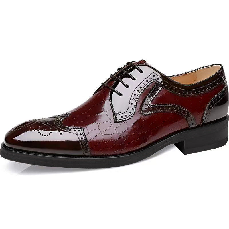 WildKing Herren Brogue Schuhe 3001 – Wingtip & Weiche Sohle