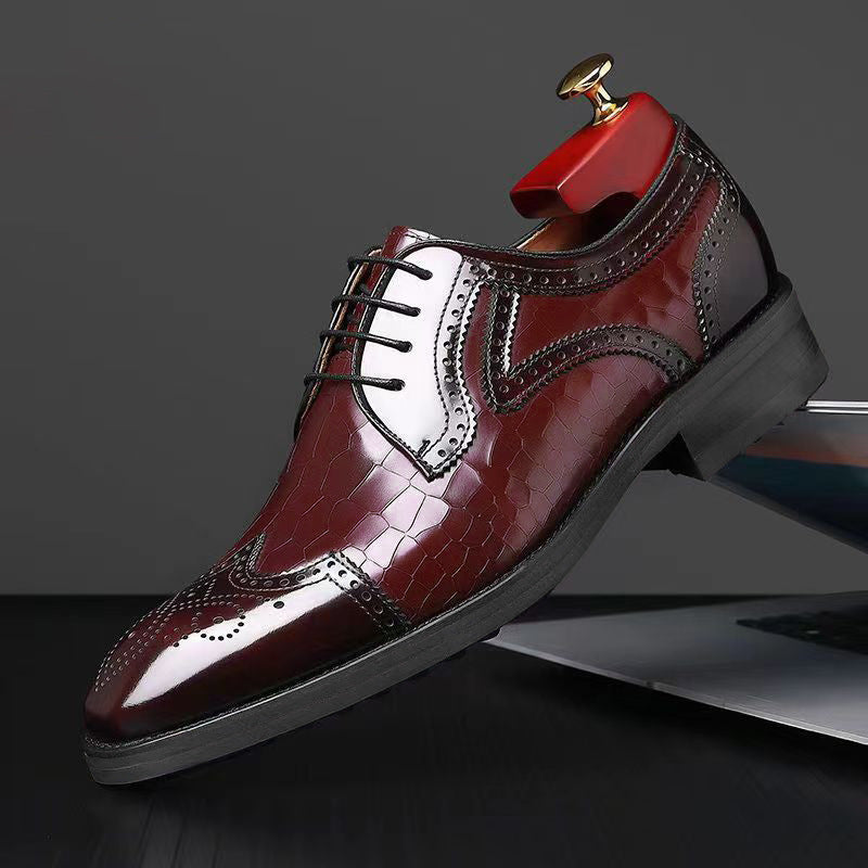 WildKing Herren Brogue Schuhe 3001 – Wingtip & Weiche Sohle