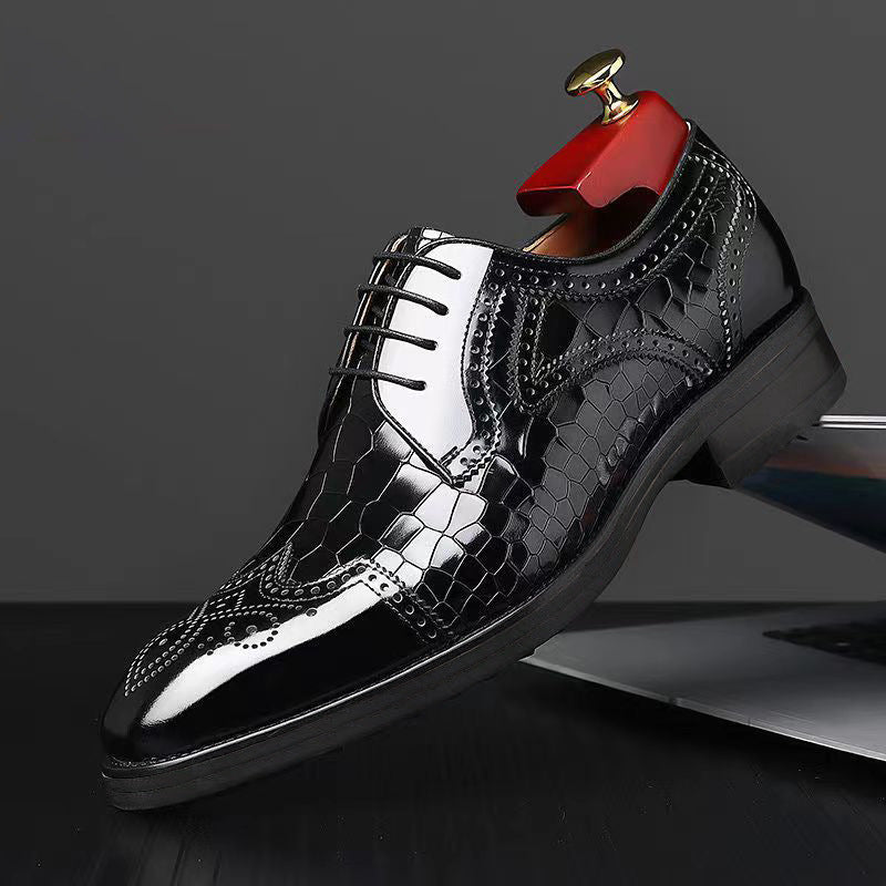 WildKing Herren Brogue Schuhe 3001 – Wingtip & Weiche Sohle