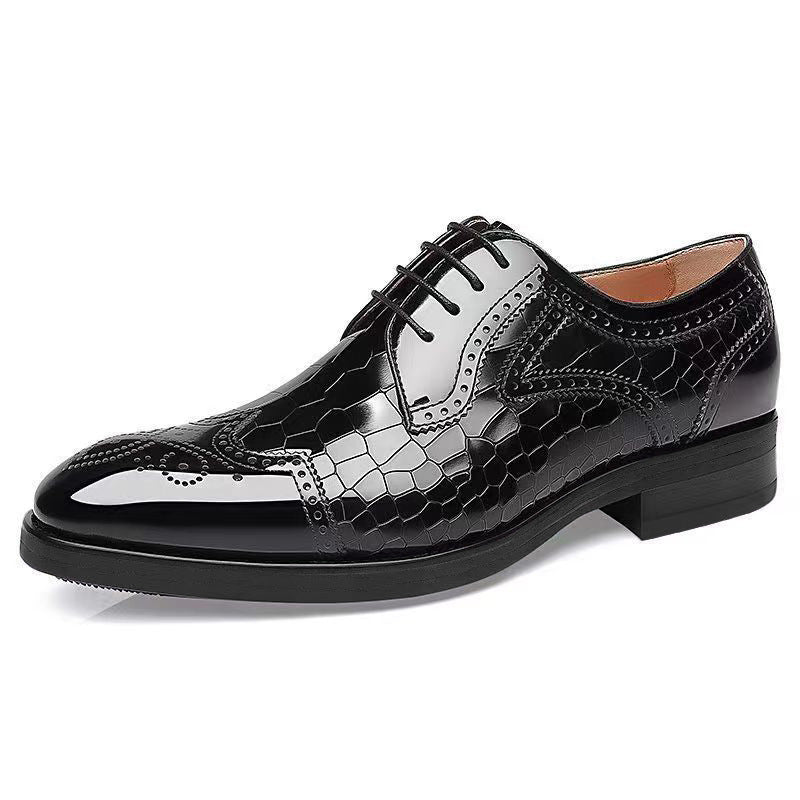 WildKing Herren Brogue Schuhe 3001 – Wingtip & Weiche Sohle