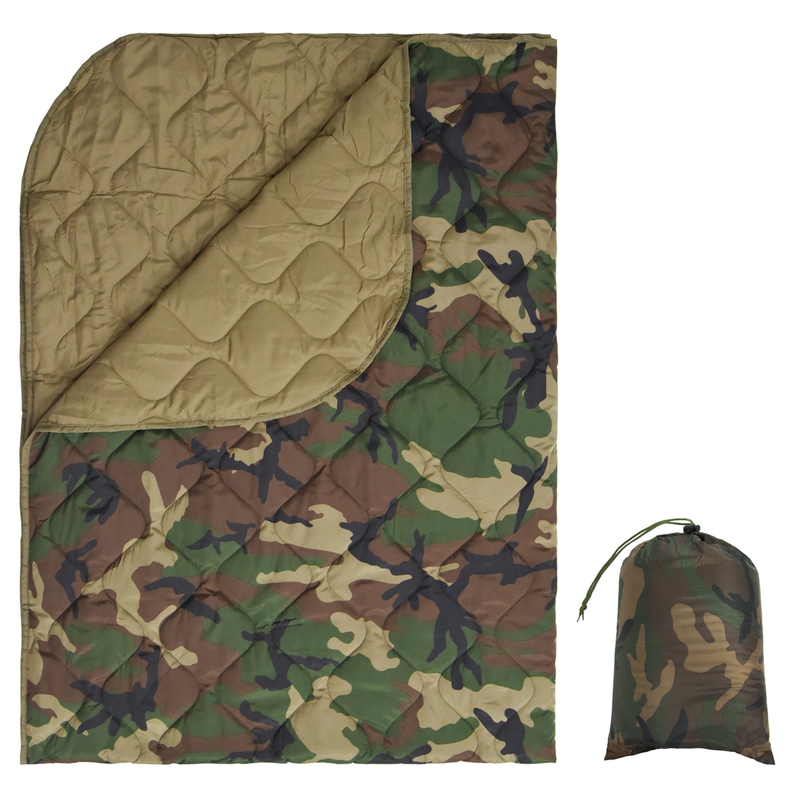 Wildking Outdoor Camping Notfall-Wärmefaltdecke – Camouflage