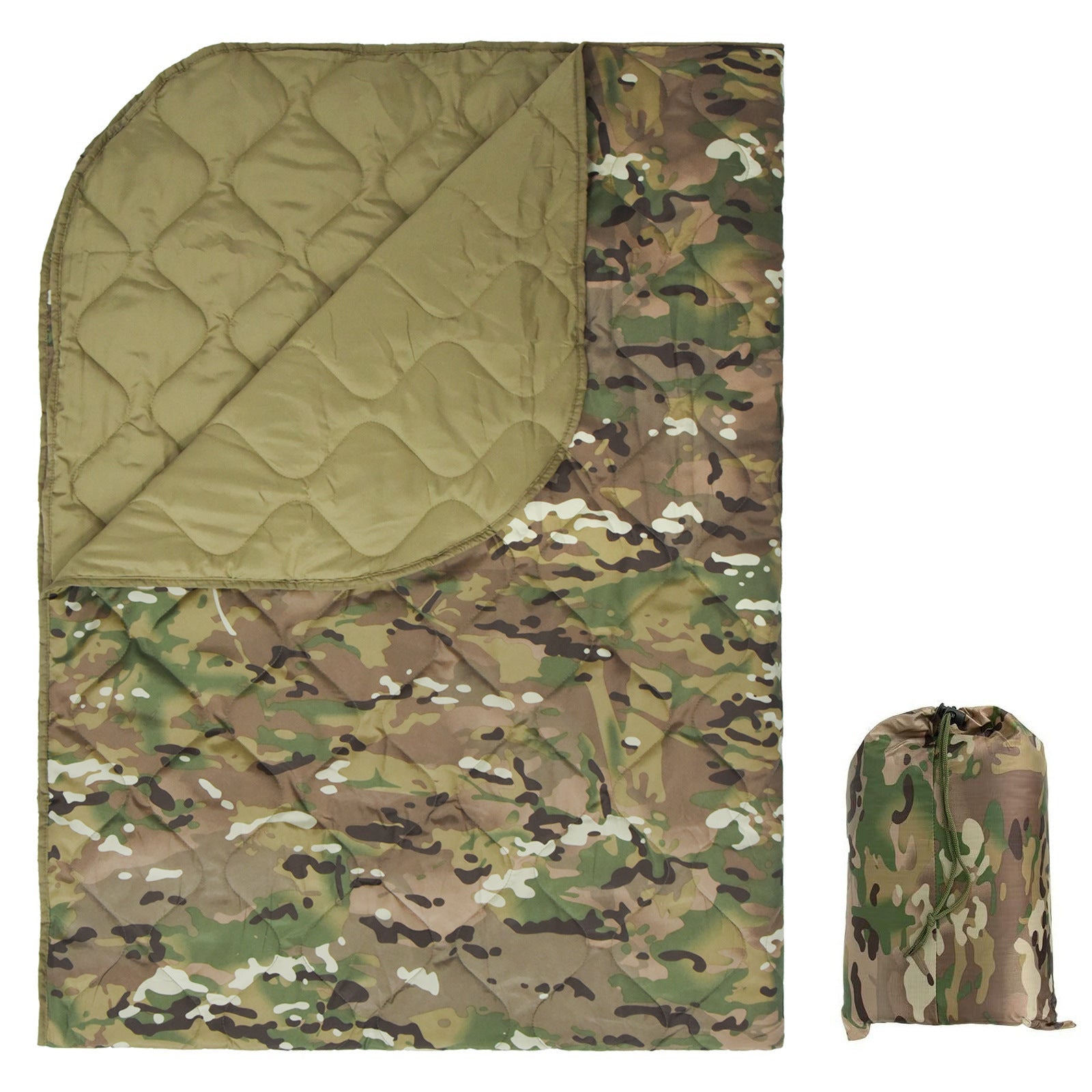 Wildking Outdoor Camping Notfall-Wärmefaltdecke – Camouflage
