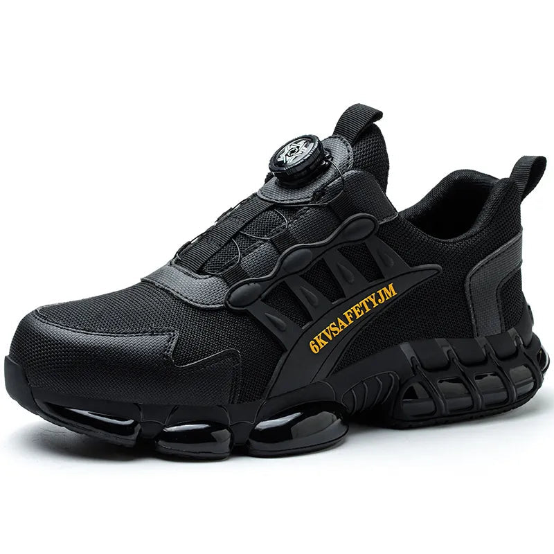 Wildking Herren Sicherheitsschuhe R045 – Sportliches Design mit Drehverschluss-System, Luftpolstersohle & Composite-Zehenkappe