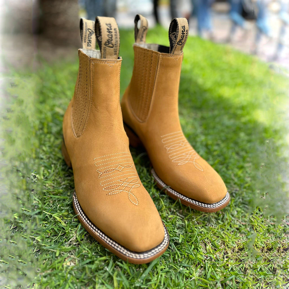 Wildking Herren Bestickte Schaft Chelsea Martin Boots B3090