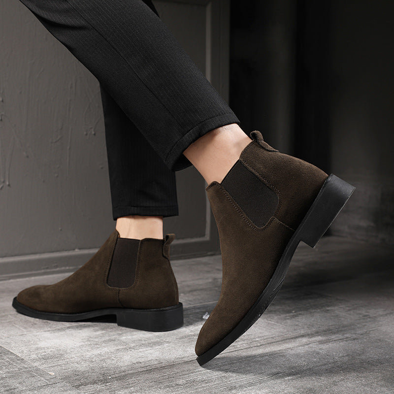 Wildking Herren Chelsea-Stiefel aus echtem Leder für Herbst und Winter B4027