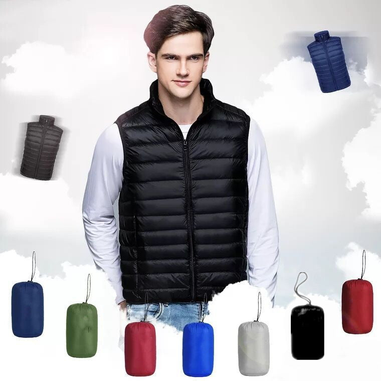 Wildking Herren Leichte Steppweste zum Verstauen – Puffer-Style Q3019