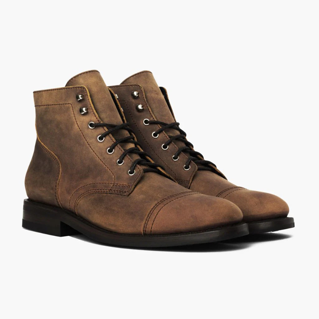 Wildking Herren Retro-Arbeitsstiefel mit runder Spitze – B3086