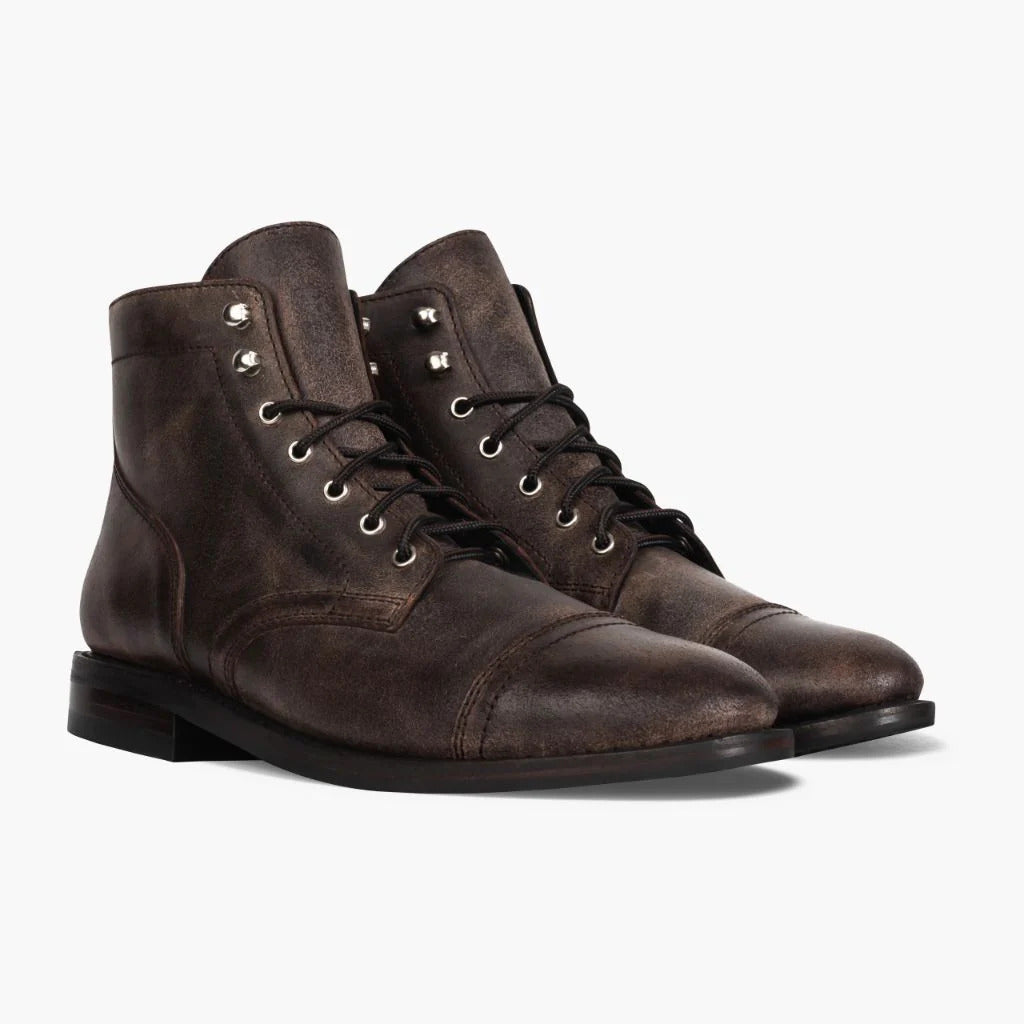 Wildking Herren Retro-Arbeitsstiefel mit runder Spitze – B3086