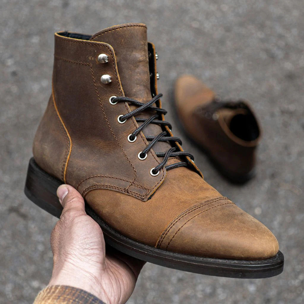Wildking Herren Retro-Arbeitsstiefel mit runder Spitze – B3086