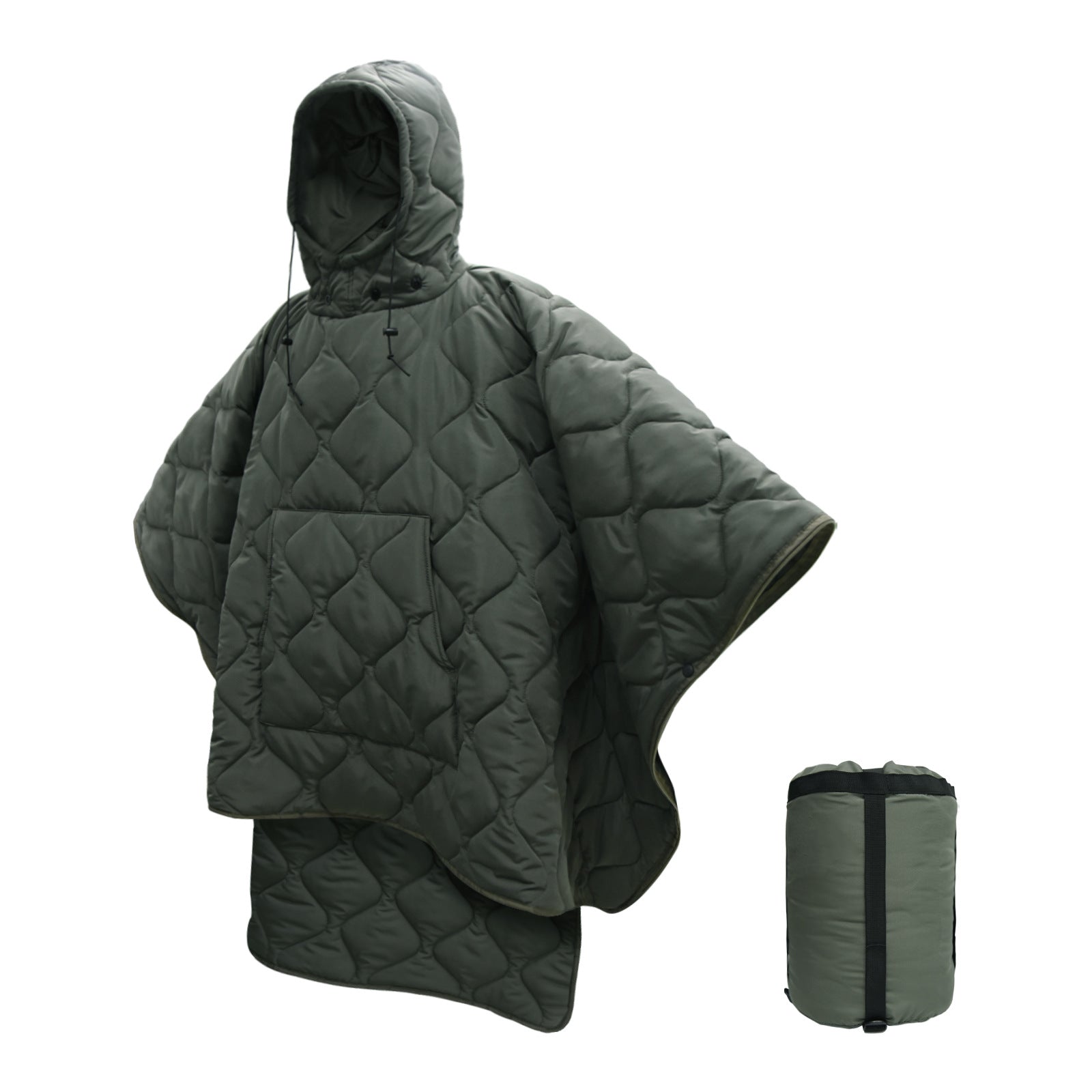 WildKing Outdoor Wärmender Camo Schlafsack-Poncho T10 – Vielseitig für Camping, Wandern & Reisen