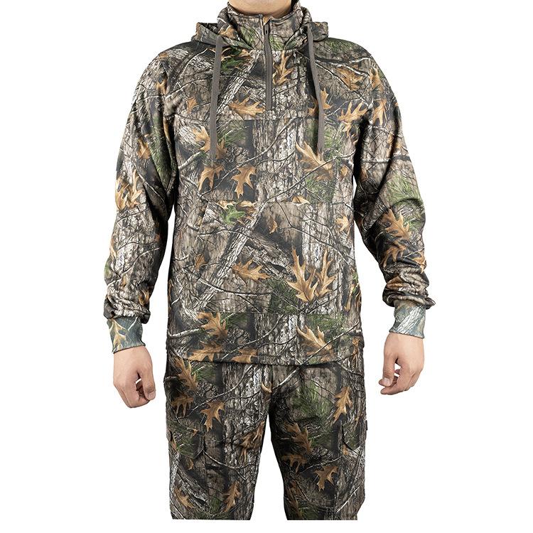 Wildking Herren Jagd Fleece Hoodie – Bionic Tree Camouflage: Perfekter Begleiter für Outdoor-Abenteuer
