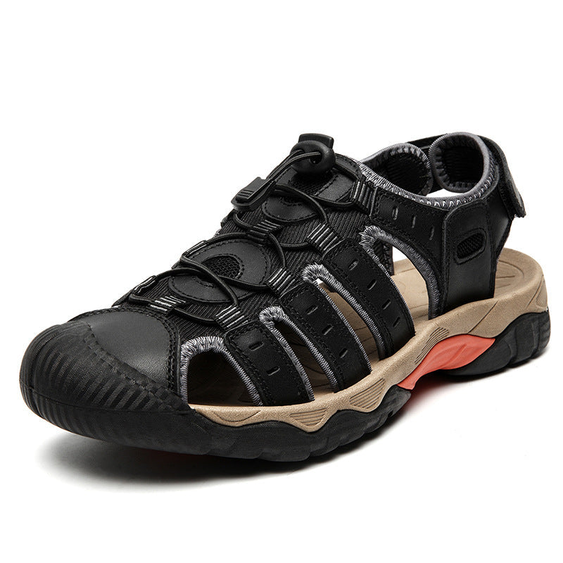 Wildking Herren-Sandalen mit Zehenablauf und rutschfester Sohle P1013