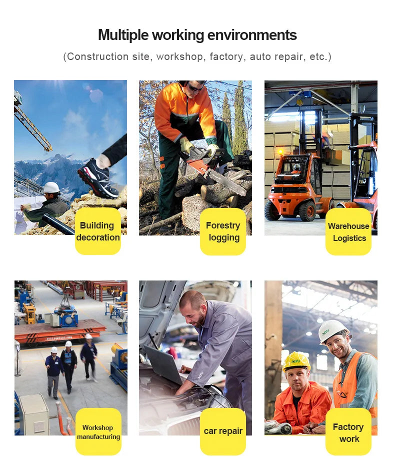 Wildking Unzerstörbare Sicherheitsschuhe – Leichte Arbeitssneaker mit Stahlkappe R009