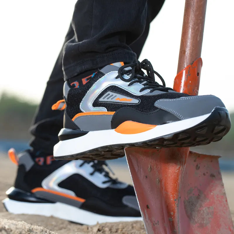 Wildking Unzerstörbare Sicherheitsschuhe – Leichte Arbeitssneaker mit Stahlkappe R009