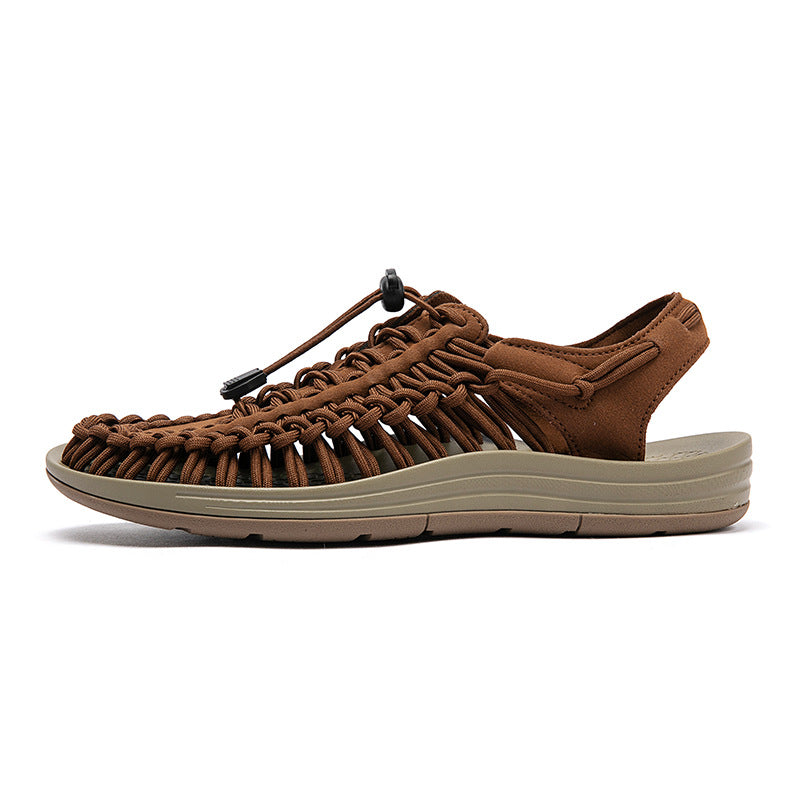 WildKing Herren Handgeflochtene Zehensteg-Strandsandalen 5.0