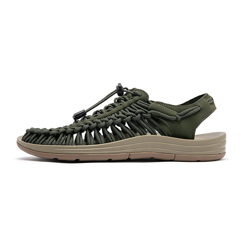 WildKing Herren Handgeflochtene Zehensteg-Strandsandalen 5.0