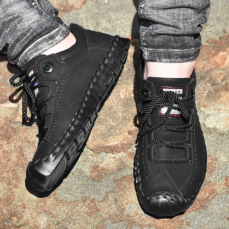 Wildking Herren Atmungsaktive Leder Outdoor Freizeitschuhe