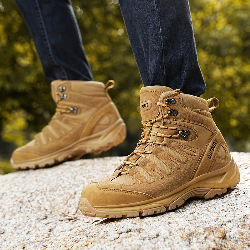WildKing Herren Mid-Top Verschleißfeste Rutschfeste Wanderschuhe A15