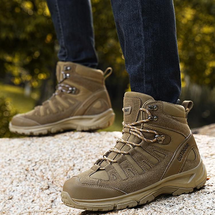 WildKing Herren Mid-Top Verschleißfeste Rutschfeste Wanderschuhe A15