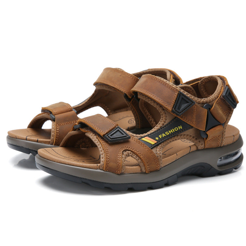 Wildking Herren Ledersandalen P1225 mit dicker Sohle und offener Zehenpartie
