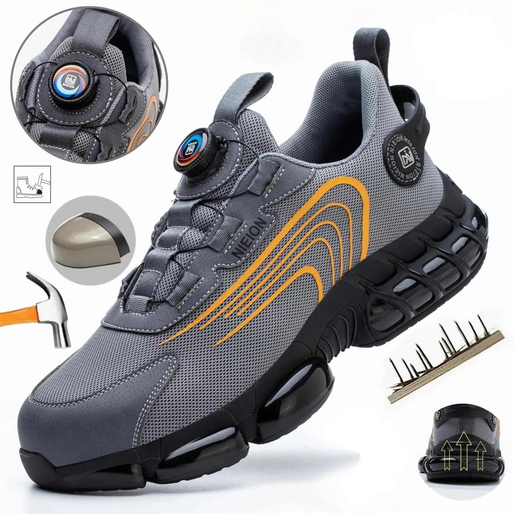 Wildking Arbeits-Sneaker mit Drehverschluss Schützende Stahlkappe R002